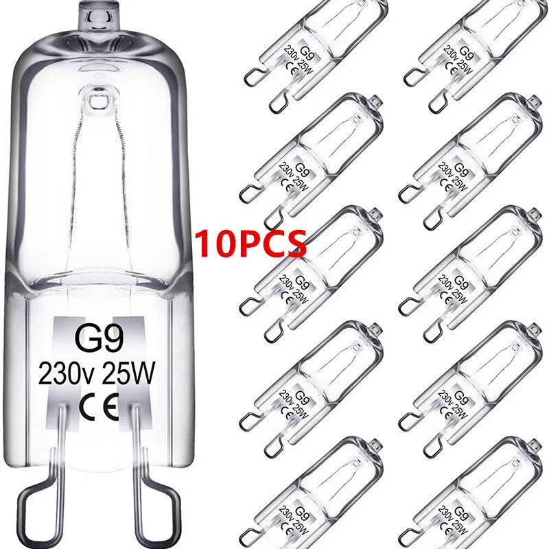5/10PCS G9 Halogen Bulbs Eco-Friendly 230V LED Inserted Beads Crystal Lamp Capsule Light Bulbs 18/20/25/40/60W for Home