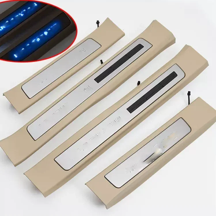 car Welcome pedal threshold bar with LED light special door pedal for   2021-2022 Land Cruiser  lc300 interior kit