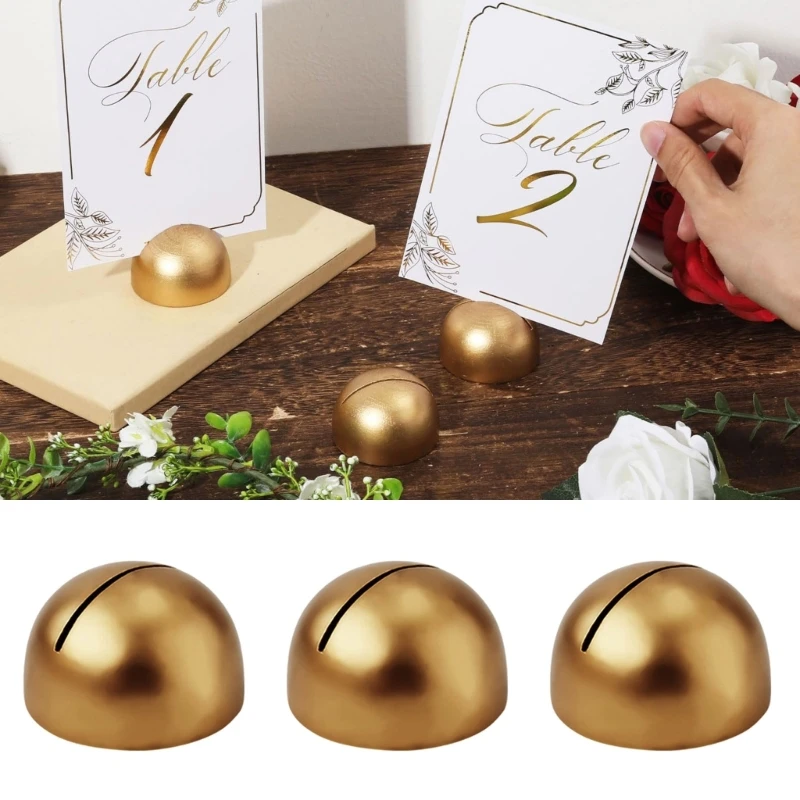 

12Pcs/lot Place Card Holders Sophisticated Gold Table Number Clip Stands for Party Gathering Anniversary Banquets