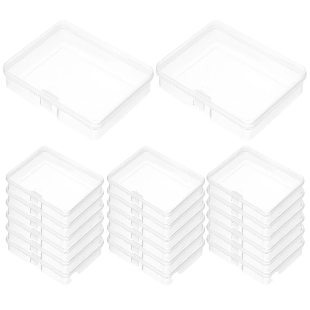 

20pcs Plastic Storage Containers Mini Bead Organizer Boxes Transparent Craft Storage Solutions for Jewelry Accessories