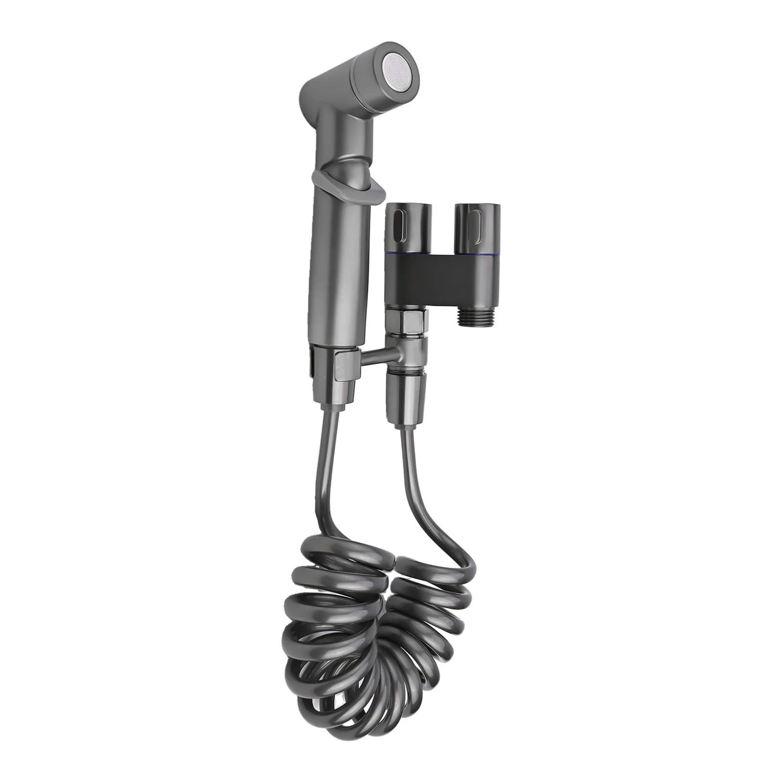 Toilet Spray Angle Valve Streamlined Bathroom Upgrade with the 1 In 2 Out Valve Matte Finish for Easy Maintenance