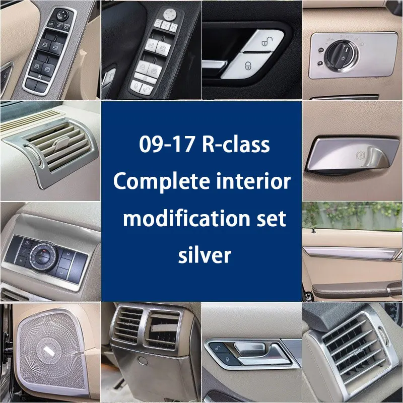 

Car Interior Decoration Trim Stickers For Mercedes benz R Class R320 R300 R350 400 R171 Central Control Panel Modify Frame Cover