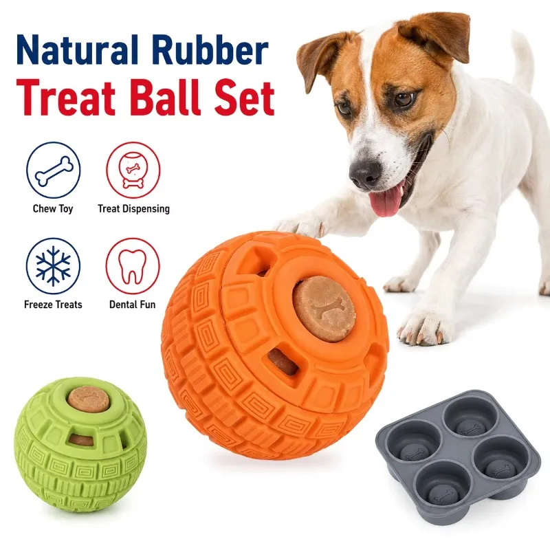 Elite Dynamic Bright Color Squeaky Toy Safe Scented Natural Rubber Teething Ball for Enthusiastic Mouthy Canines Quality Gear