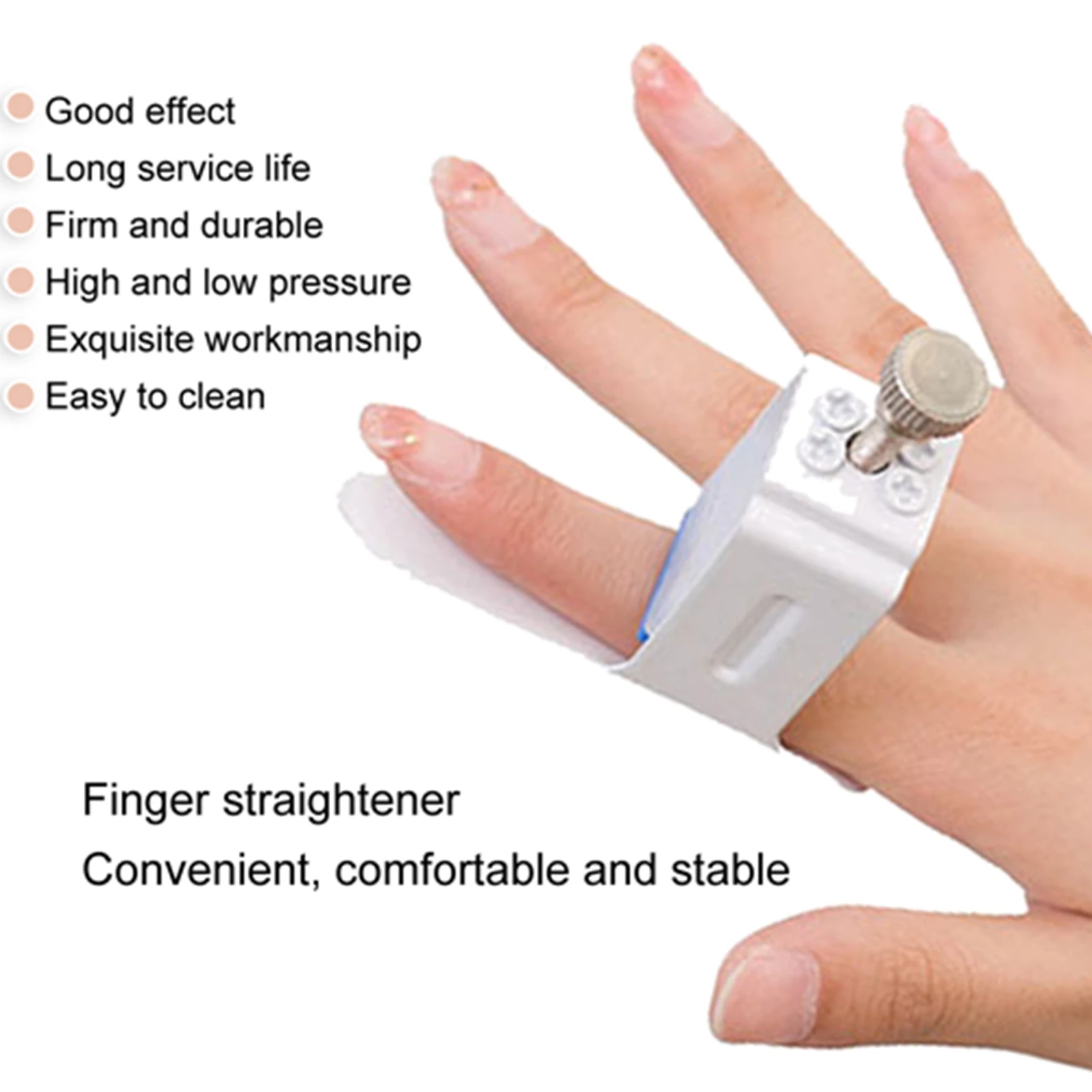 Finger Straightener Hand Injury Joint Support Brace Finger Rehabilitation Machine White Average Size