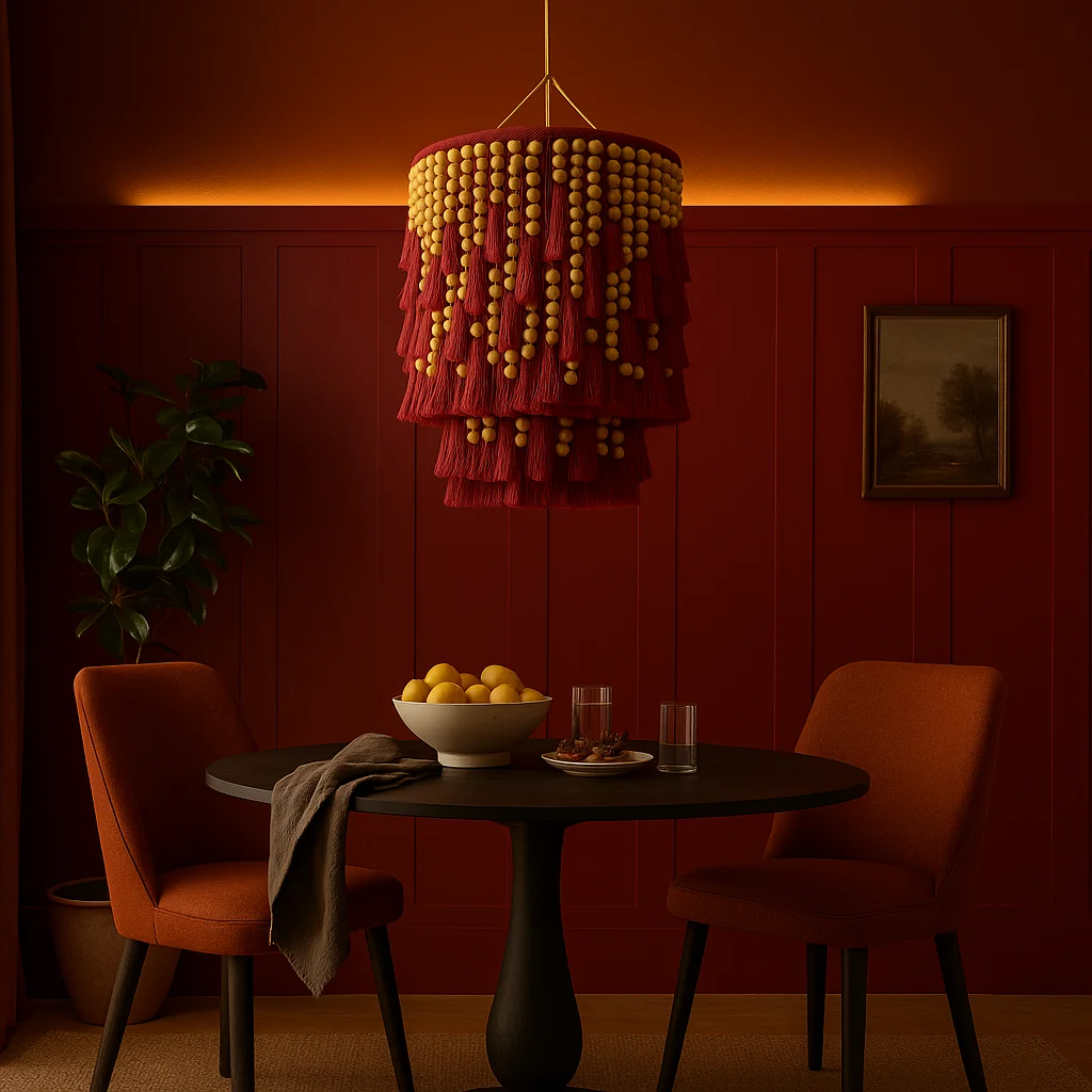 #￥Textile Art Bohemian Macrame Woven Cotton Eco-Friendly Lampshade Handmade Modern Design Coastal Restaurant Hotel Light Covers