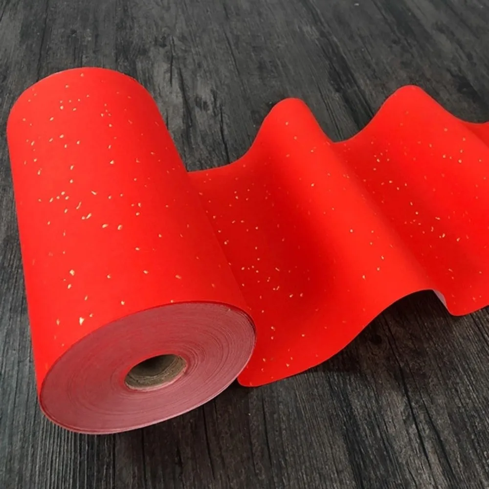 

20m Blamk Wannianhong Couplet Thicken Red Gold-painted Couplet Paper Traditional Long Roll Brush Calligraphy Paper