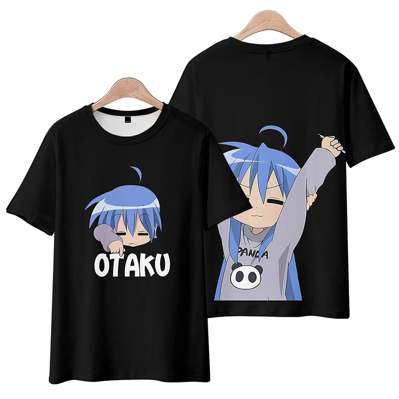 Anime Lucky Star Otaku Cosplay T-shirts Cute 3D Lzumi Konata Print Cartoon Tees Summer Men Women Harajuku Casual Street Y2k Tops