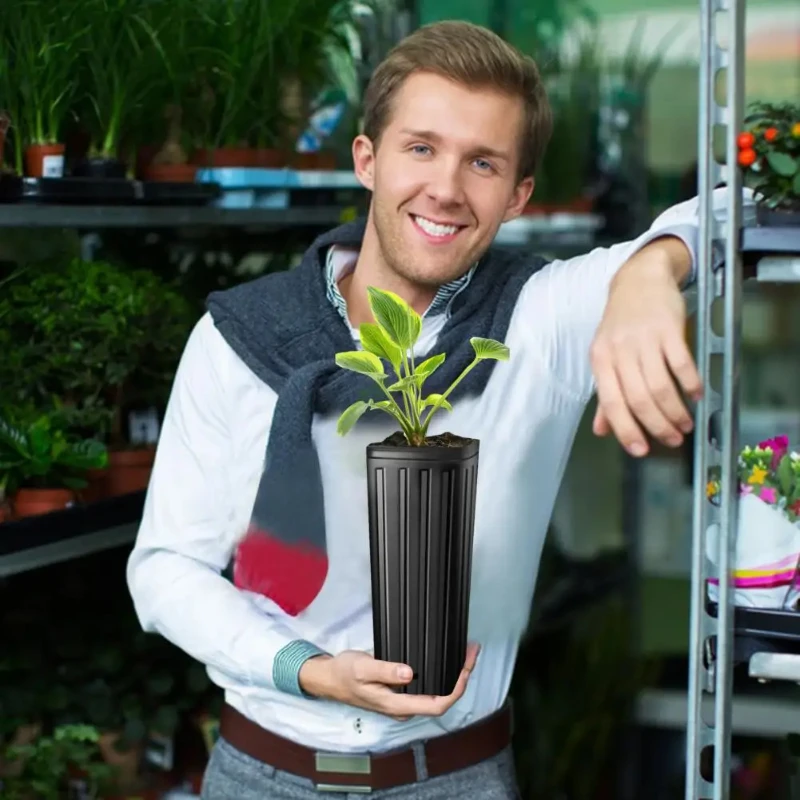 New Arriva Deep Plant Nursery Pots With Drainage Holes Flower Germination Nursery Pot Seedling-Container Pots Garden Accessories