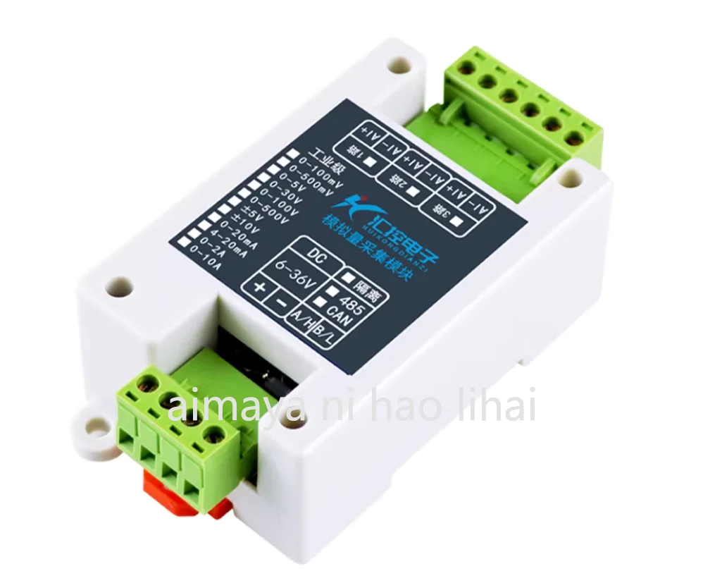 

Аналоговый модуль сбора данных с изоляцией RS485 Modbus, входы ток 4-20мА, напряжение 0-5В/10В, удаленная связь, ввод/вывод