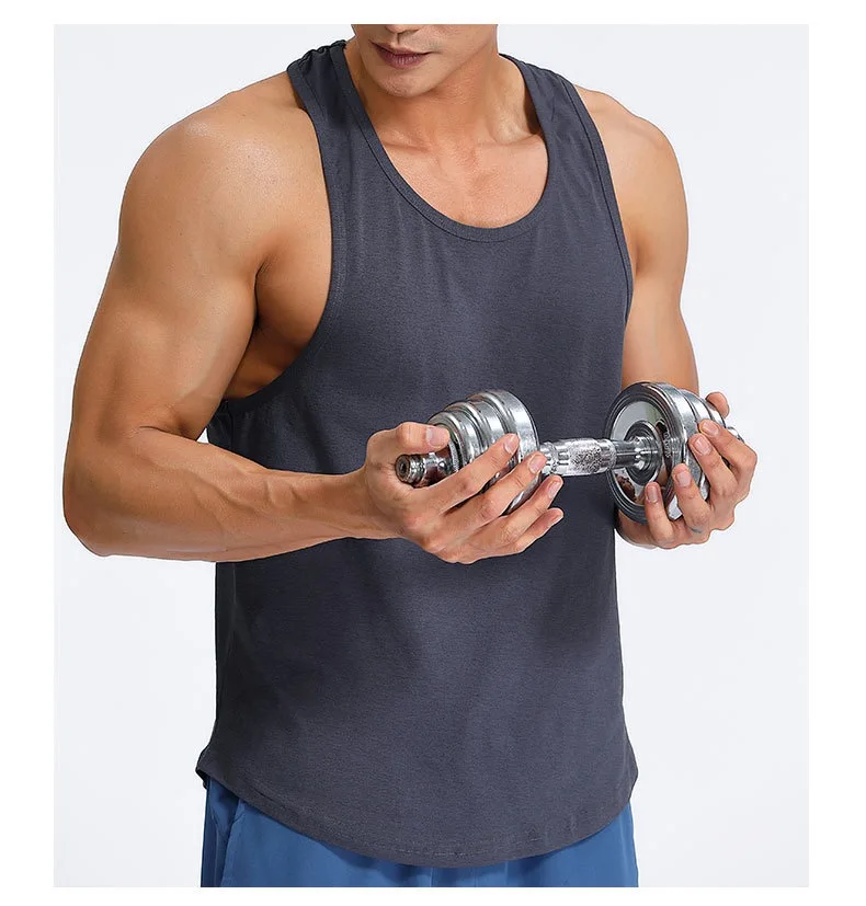

Four Seasons Men's Running Breathable Tank Top Youth Fit Sports Fitness Youth Leisure Sleeveless Top