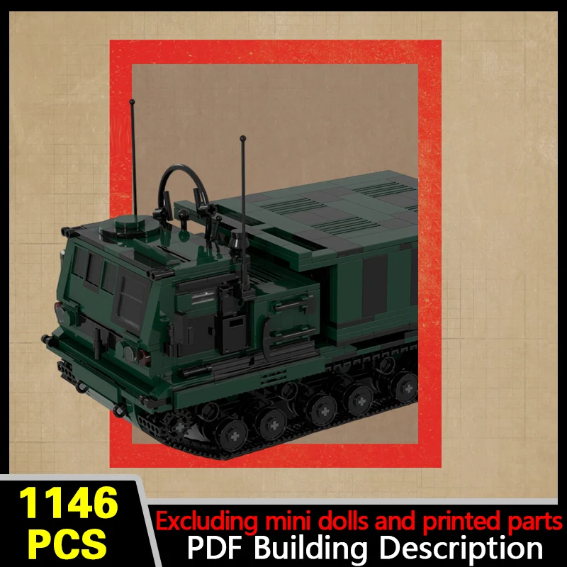 M270 Multiple Launch Rocket System Model MOC Building Bricks War Equipment Modular Technology Gifts Holiday Assemble Toys Suit