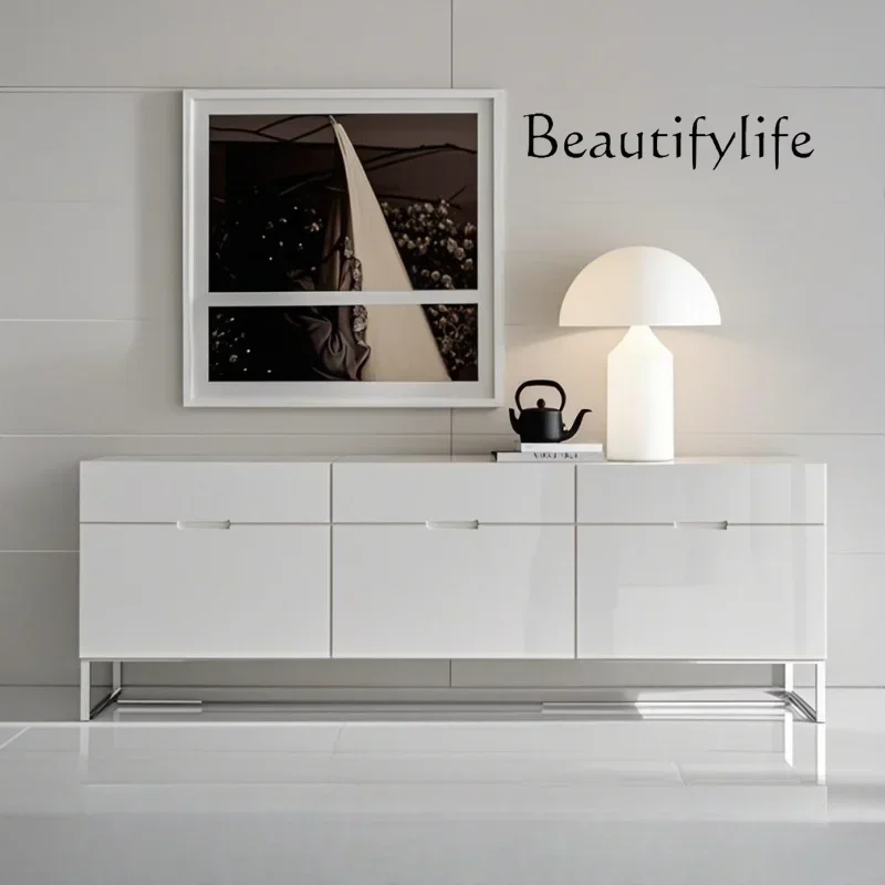 Q U T Piano Bright Paint Dining Side Cabinet Modern Simple Locker Storage Cabinet Customization