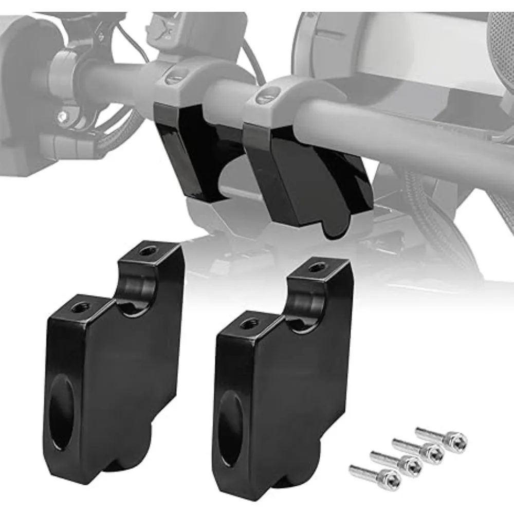 

Motorcycle 2" Aluminum Adjustable Handlebar Riser Kit Support Heighten for Can-Am Ryker 600 900 Rally Sport 2019-2024