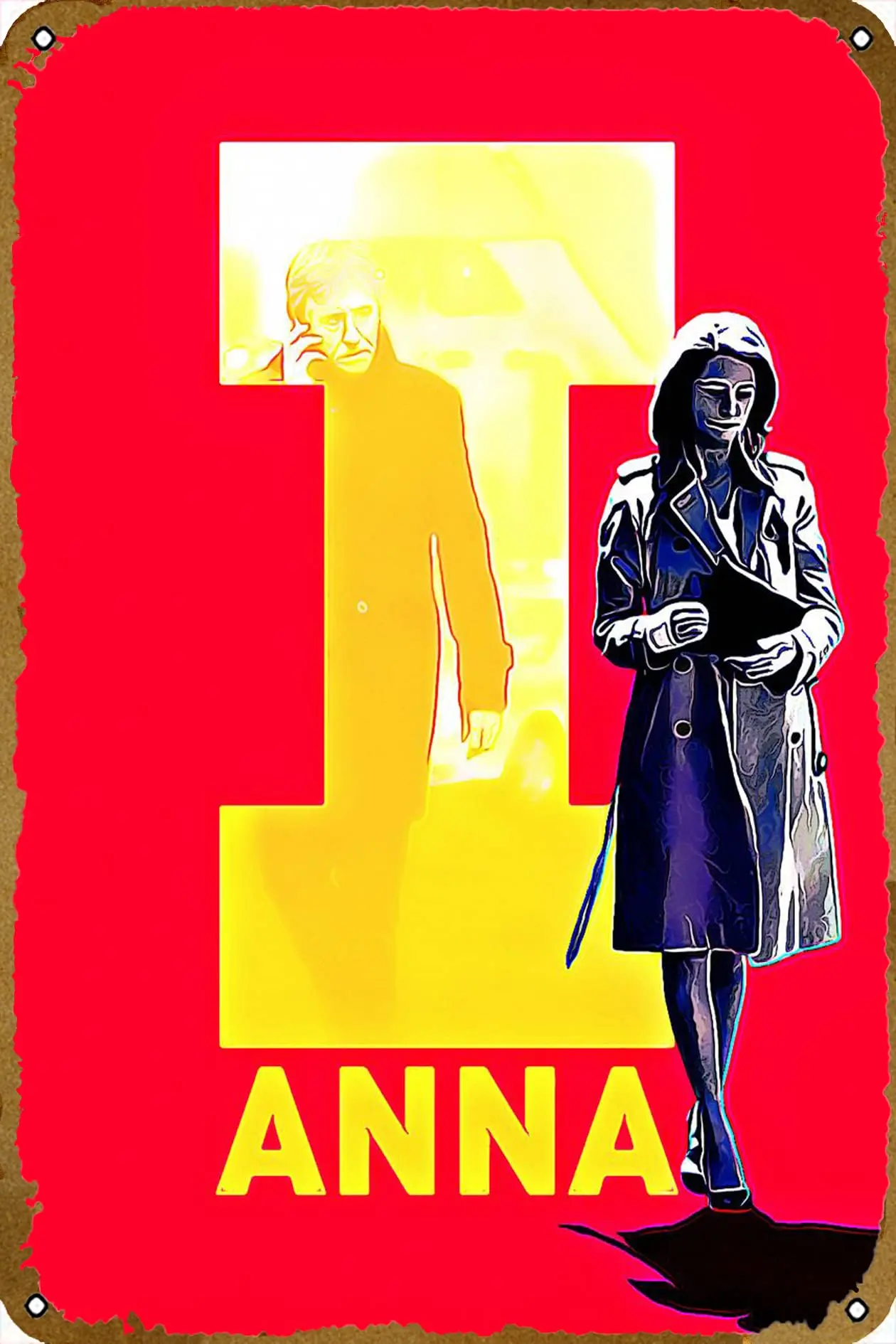 I Anna Movie Tin Sign Vintage Metal Sign for Men Women Plaque Wall Decor for Bar Pub Home Cafe 8x12 Inch