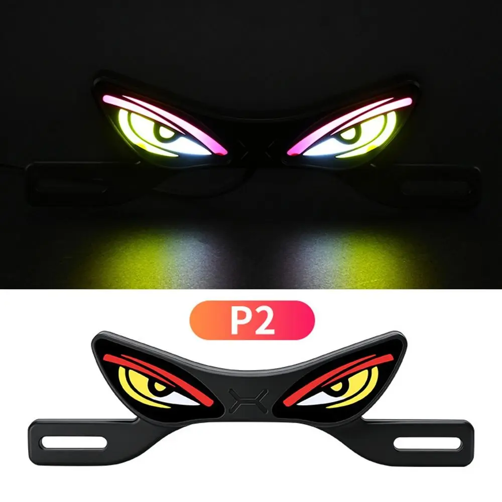 Strobe Mode Motorcycle Led Demon Eye Light Waterproof Anti Reverse Warning Eye Turn Signal Light Motorcycle License Plate Light