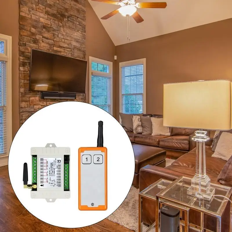 H7JF RF Remote 12V 24V 48V 2 Saluran Universal 315MHz/433MHz Kontrol Jarak Jauh Untuk Motor