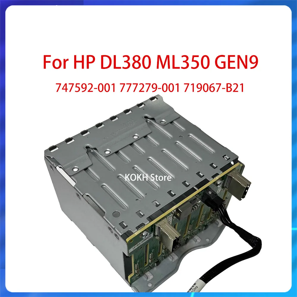 

Original For HP DL380 ML350 GEN9 8-bay hard drive cage+backplane 8 * 2.5 inches 729820-001 777279-001 747592-001 719067-B21