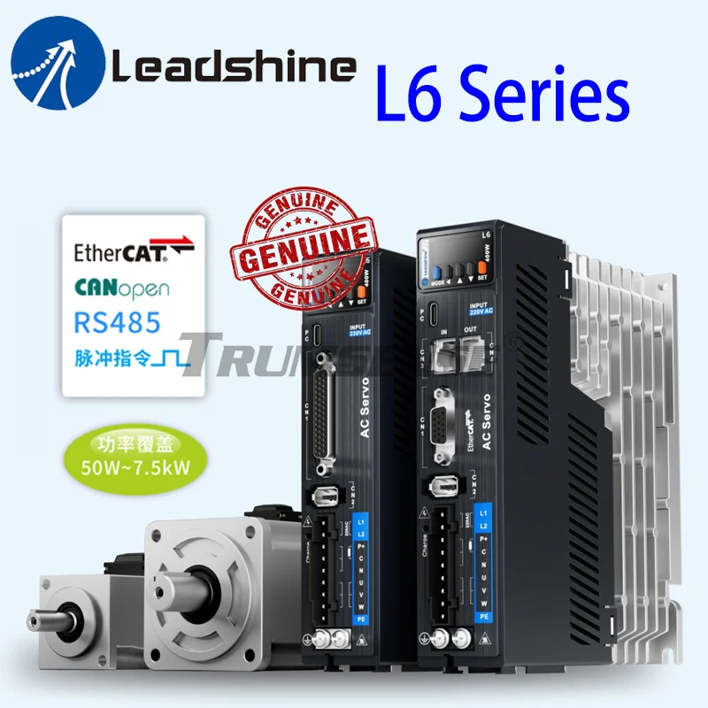 Leadshine 400W L6 Series EtheCAT RS485 Servo Drive and Servo Motor With Power Encoder Cable ACM1H-0401 ACM1H-0401B ACM1H-0401-S