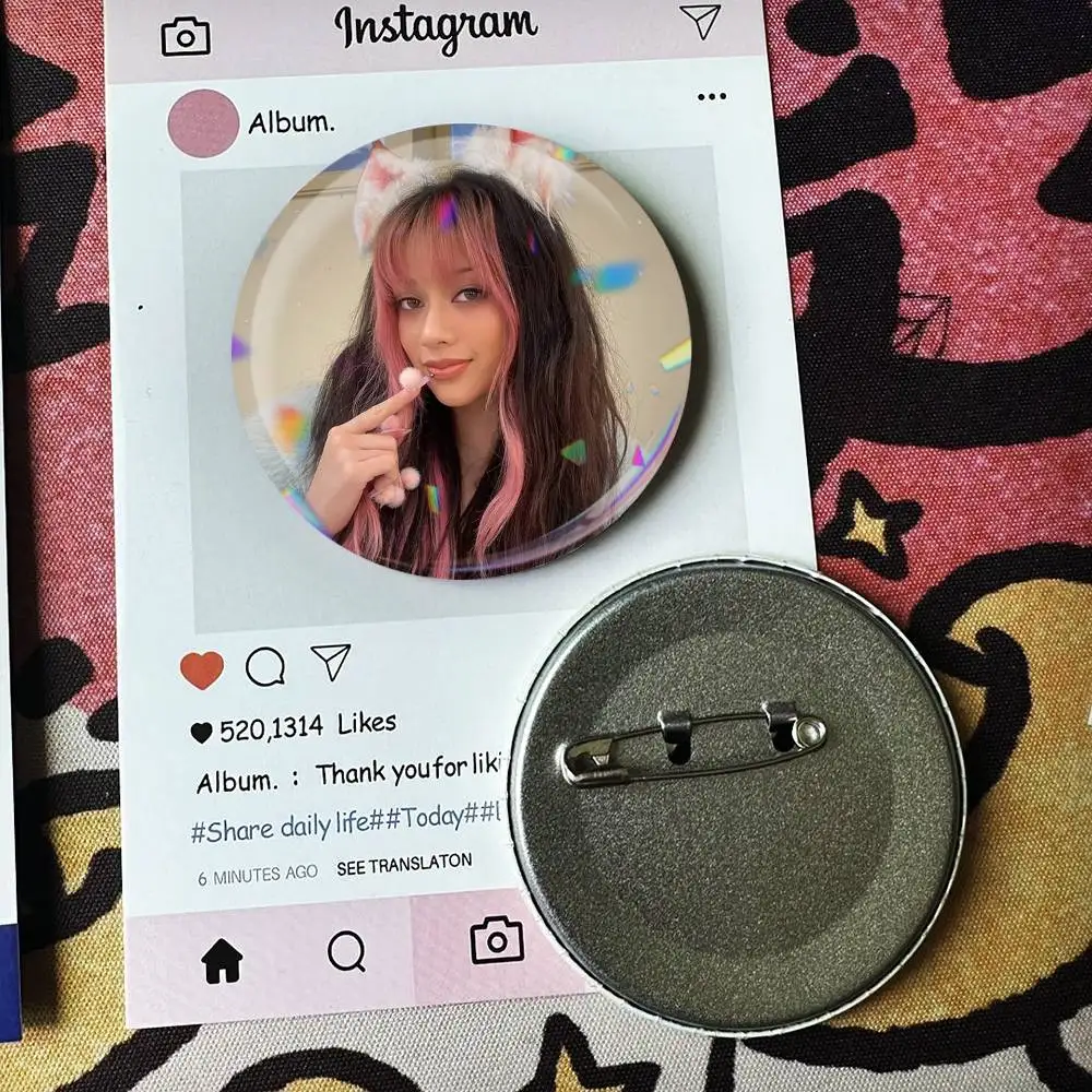K-KATSEYE Megan  Laser Badge Applicable For Backpack Clothes Hats Decor Creative Accessories