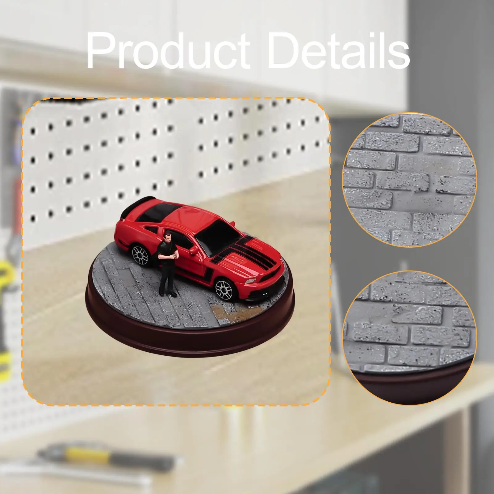 Display Base for 1:64 Diecast Models Showcase Parking Diorama Figure Scene for Mini Car Models Collector's