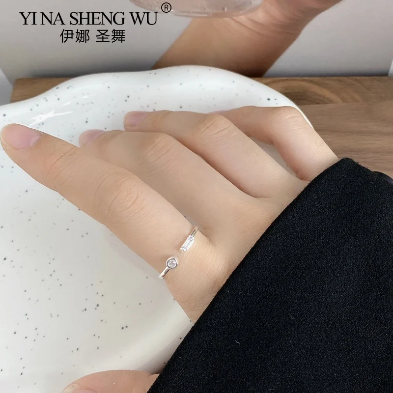 خاتم إصبع ذهبي 14 قيراط قابل للتعديل للنساء ، فضة إسترليني حقيقية ، بسيطة رقيقة ، شفافة ، مجوهرات زفاف ، هدايا في عيد الحب #6