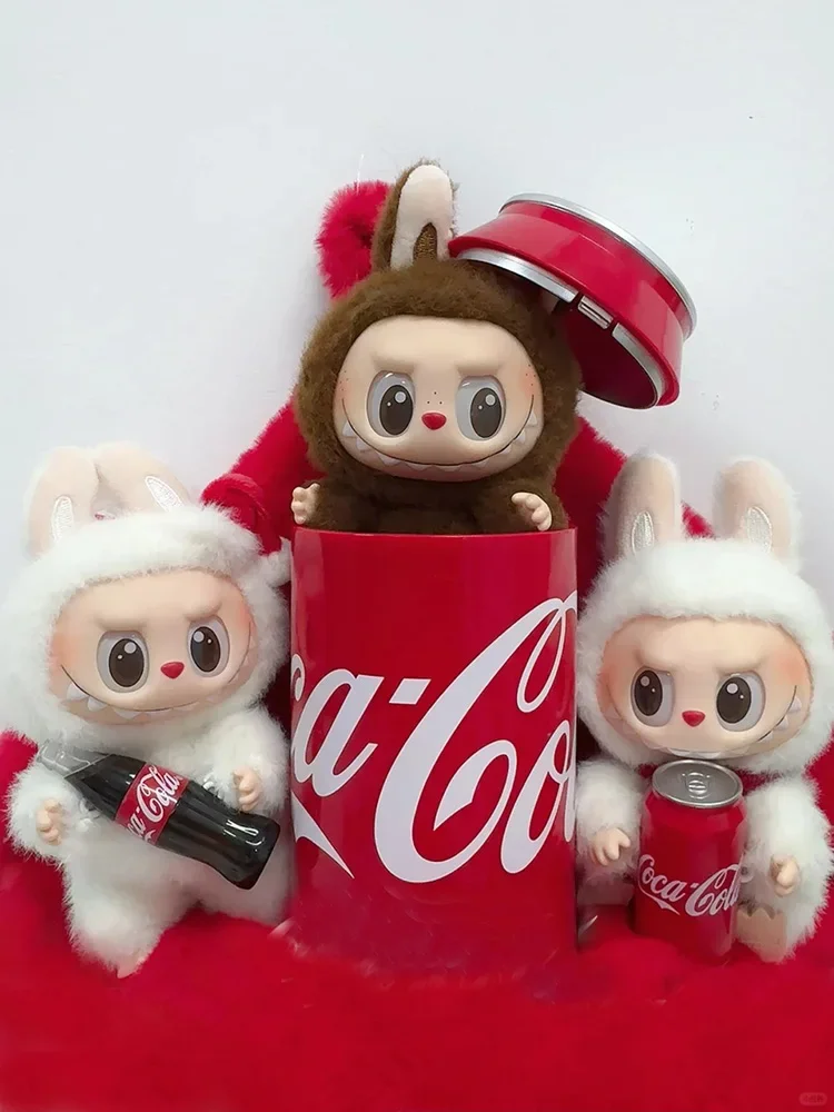 The Monsters Coca Cola Series Vinyl Face Doll Labubu Cartoon Action Figure Keychain Pendant Table Decoration Kids Birthday Gifts