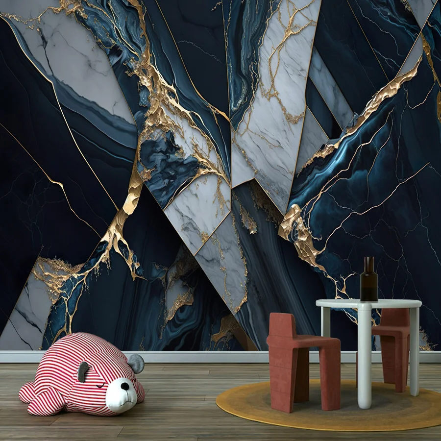 

Обои на заказ, домашний декор, самоклеящиеся обои для украшения гостиной, контактная бумажная панель, фрески с темным мраморным узором