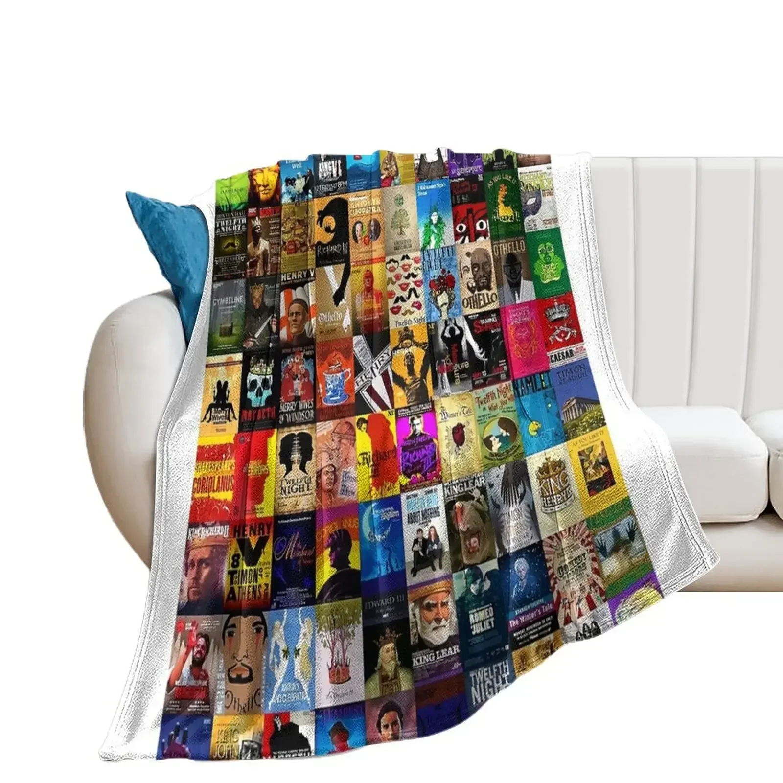 Shakespeare's Plays Throw Blanket sofa bed Flannel Fabric Thin Blankets