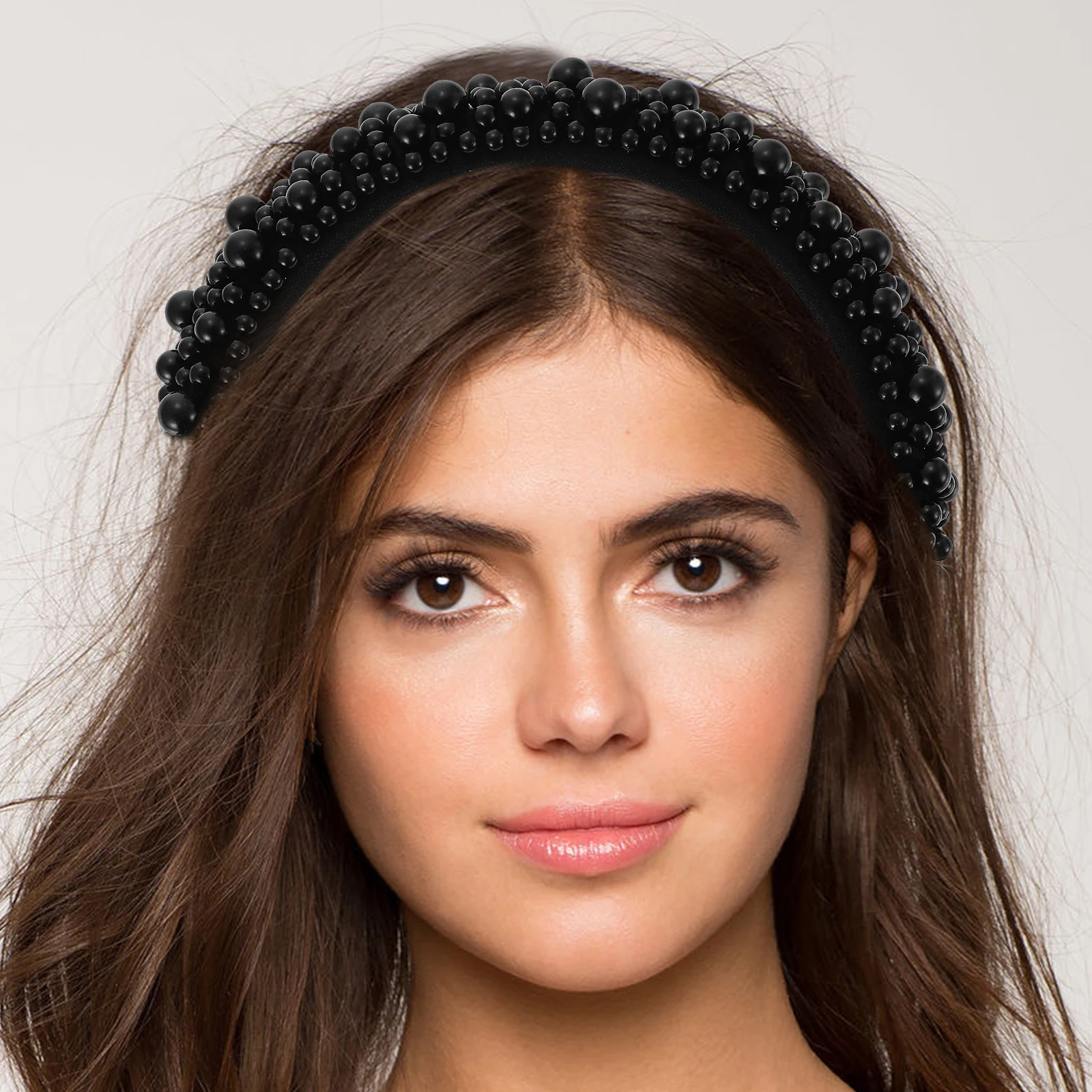 

Elegant Pearl Hairbands For Women Stylish Sponge Headbands Baroque Headdress Unique Comfortable Lightweight Decorative Retro