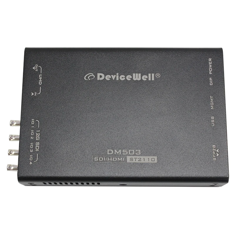 Bidirectional 12G SDI to ST2110 IP Converters 25G ST2110 4x12G SDI BiDi Uncompressed Video Converter DeviceWell DM503AR