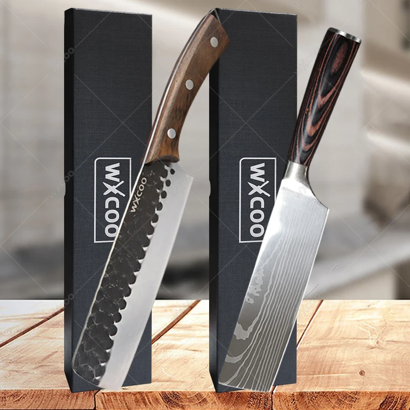 

WXCOO Japanese Sharp Cooking Knife Stainless Steel Kitchen Knife Chef Knife Vegetable Peeler Meat Cleaver Cooking Tools