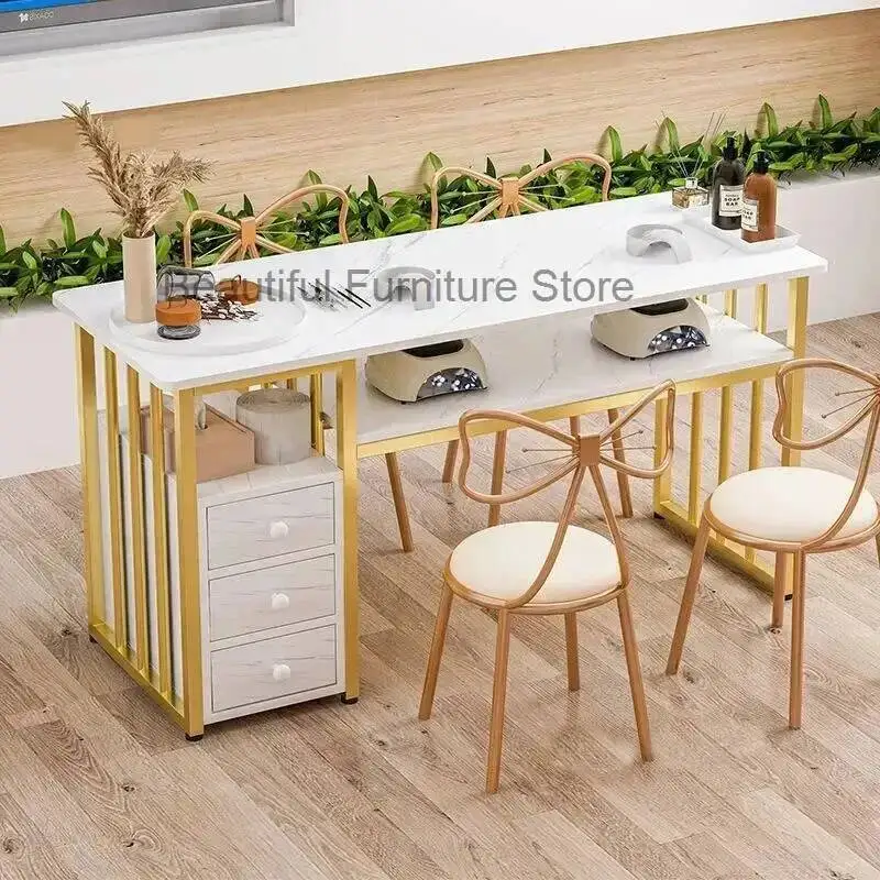 

Japanese Manicure Table Manicure Simple Shop Ins Table and Chair Set Nordic Light Luxury Single Double Professional Nail Tables