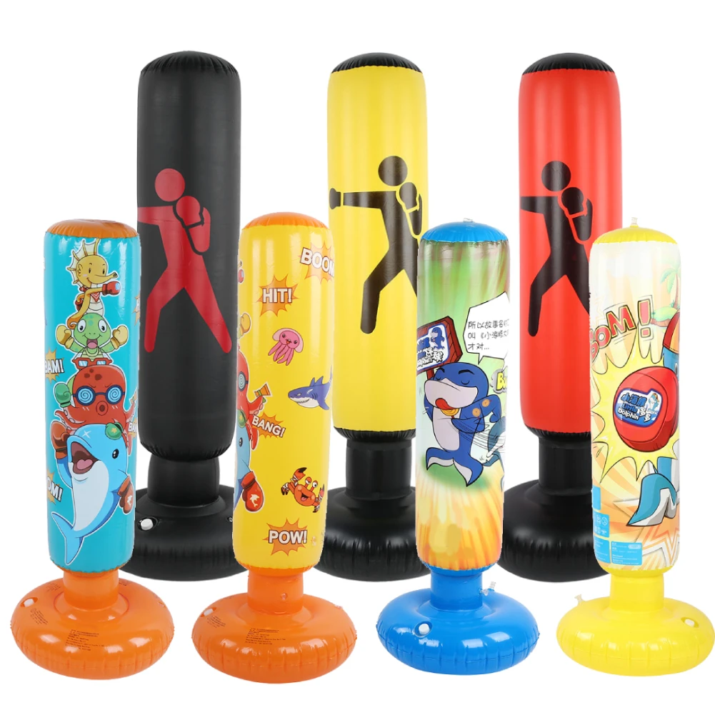 Inflatable punching bag Inflatable Boxing Bag Adult Children Boxing Punch Kicking Sandbag PVC Tumbler Gym Kids Training Targets