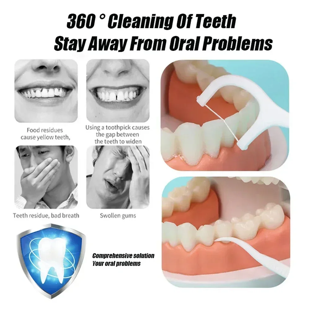 

Disposable Dental Floss Independent Packaging Teeth Cleaning Pick Stick Toothpick Oral Care Dental Flosser Portable Toothpick