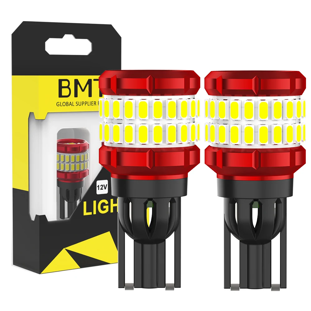 

BMTxms 2 шт. 2400 люмен W16W T15 светодиодная лампа T16 Canbus 921 912 светодиодный резервный фонарь 3030 48SMD автомобильный фонарь заднего хода ксеноновый белый
