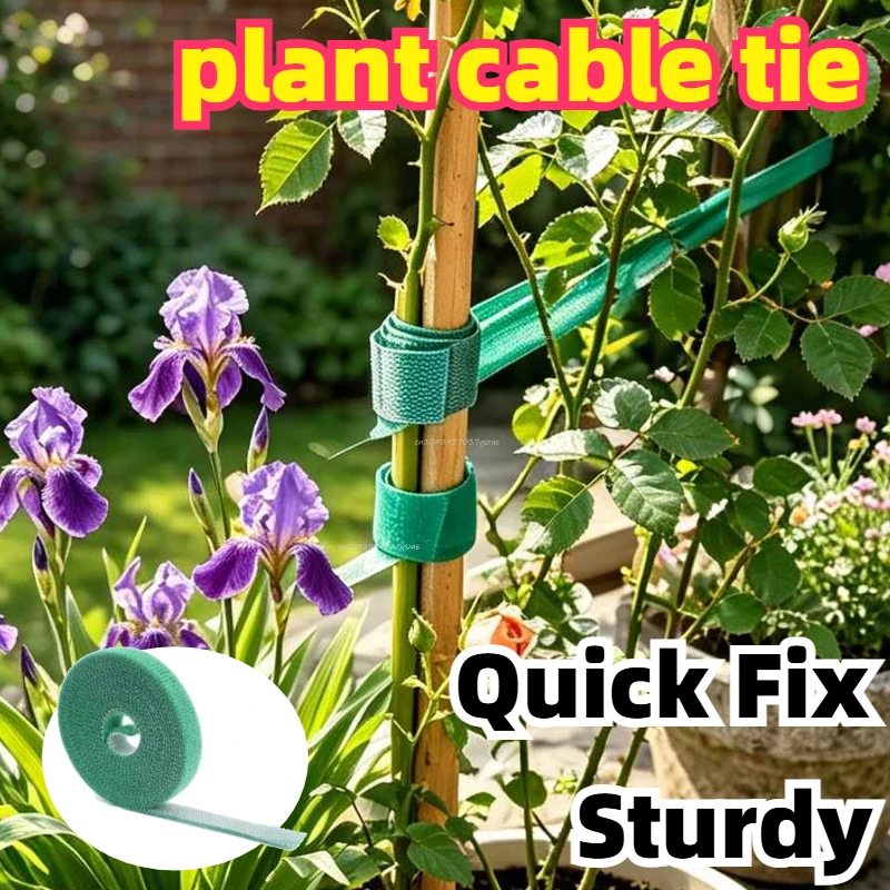Adjustable Cable Tie Holder Plant Support Cable Organizer Nylon Cable Hook Loop Support Garden Twine Bandage Fastener Tape Strip
