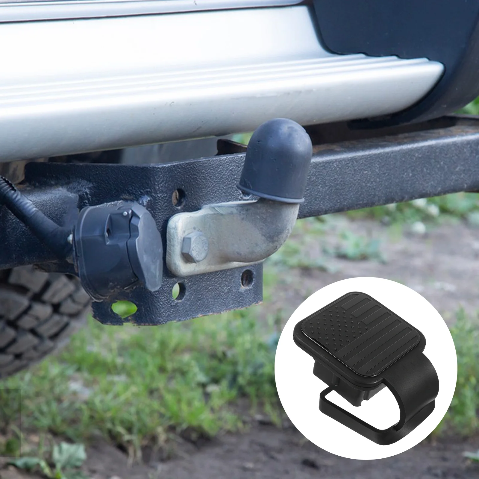 

Trailer Hitch Cover Tow Receiver Tube Plug Hitch Insert Cover Tow Protect Cap for Trailer tow hitch cover