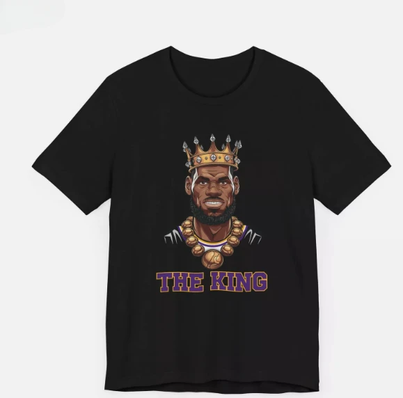 

Летняя горячая распродажа, футболка с 3D принтом King James, повседневная футболка с коротким рукавом в уличном стиле хип-хоп