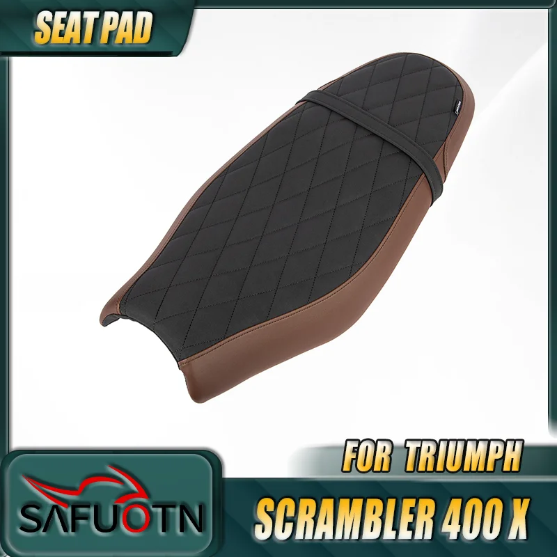 WOLFLINE One Piece Seat Cushion For Triumph SPEED 400 SCRAMBLER 400X 2024 2025 2026 Front Driver Rear Passenger Seat Saddle