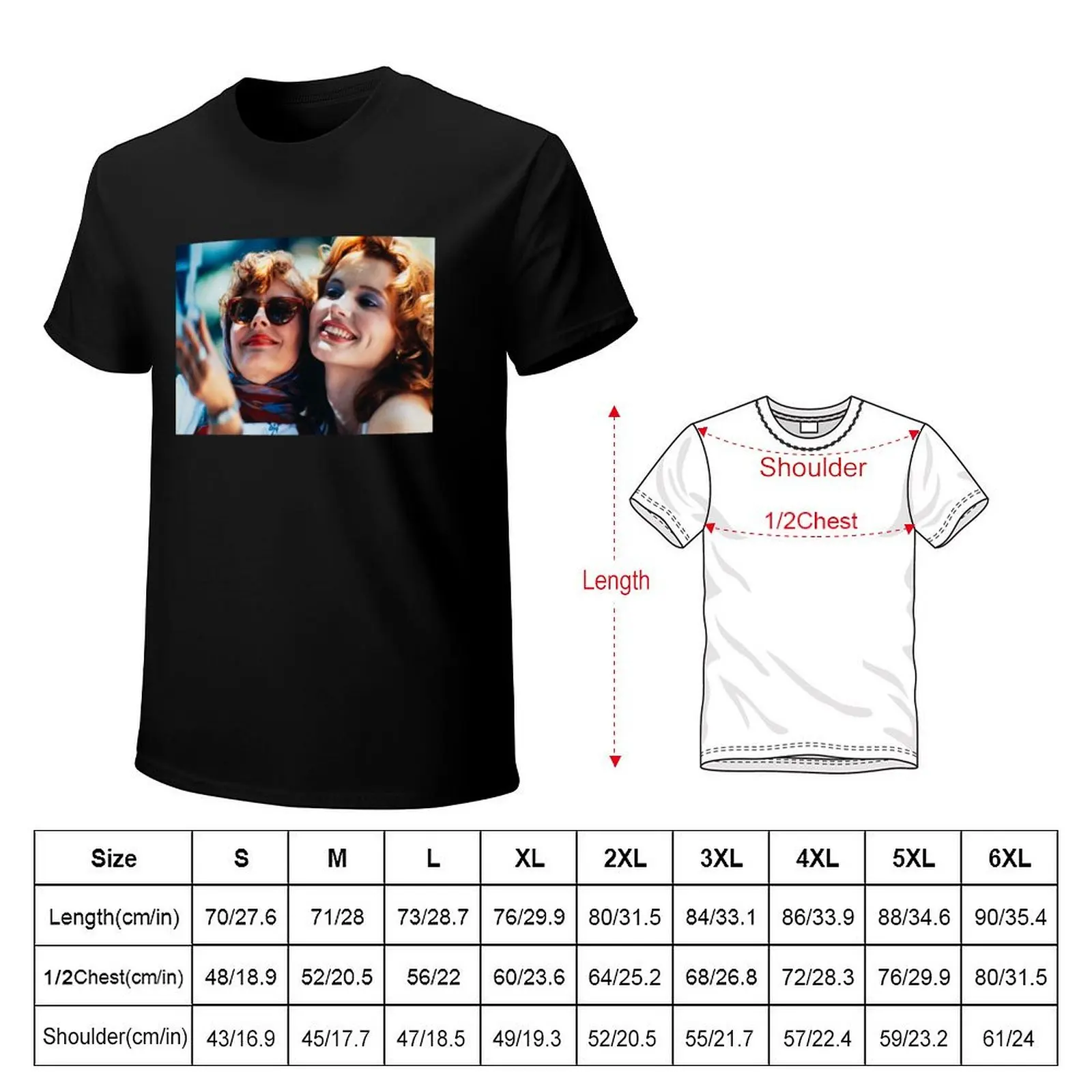 Thelma & Louise poster classic movie T-Shirt Abstract Pattern Print Top