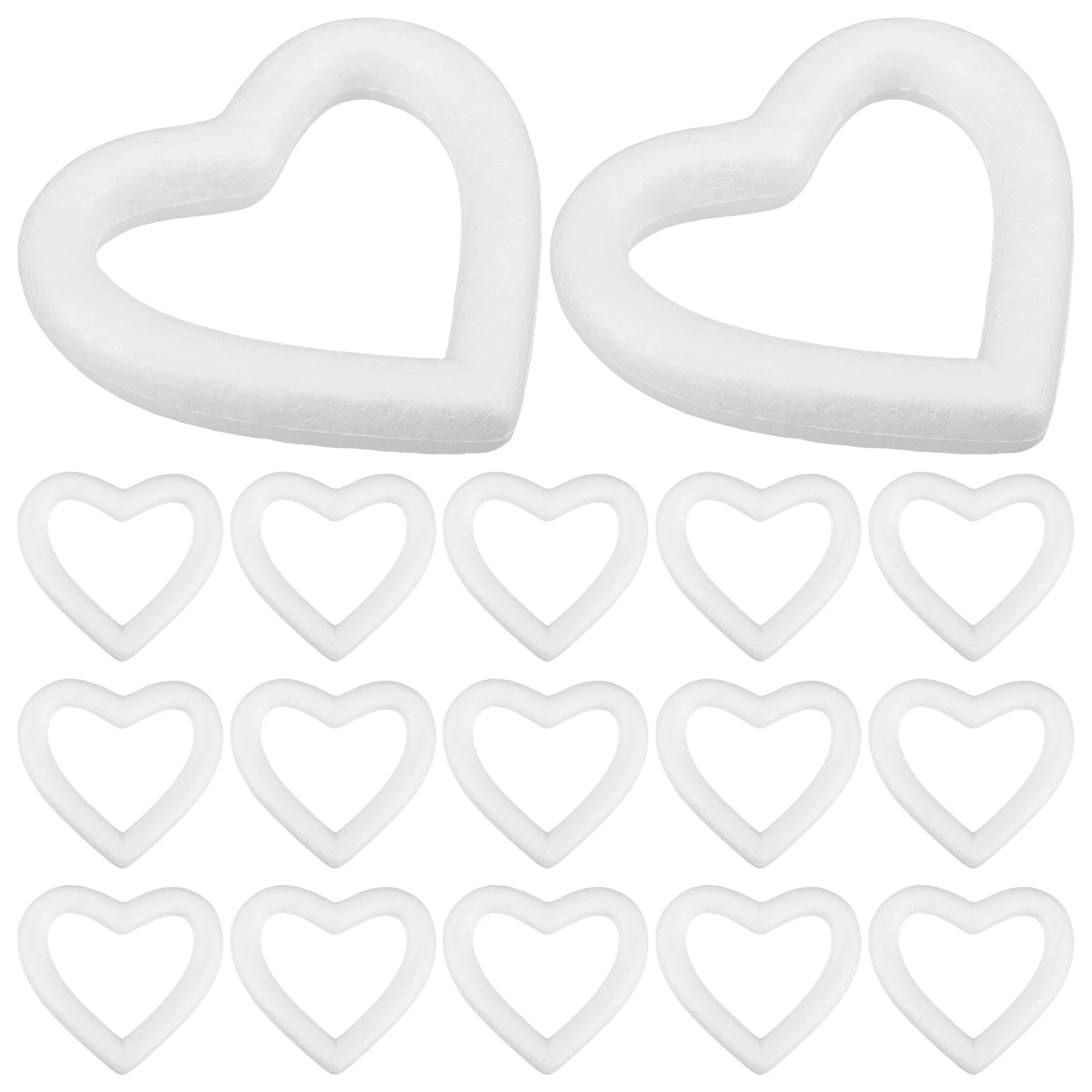 

18 pcs Heart Shaped Garland 13 5cm Foam Wreath for Wedding Party Valentine Decoration Hanging Ornament Craft Forms