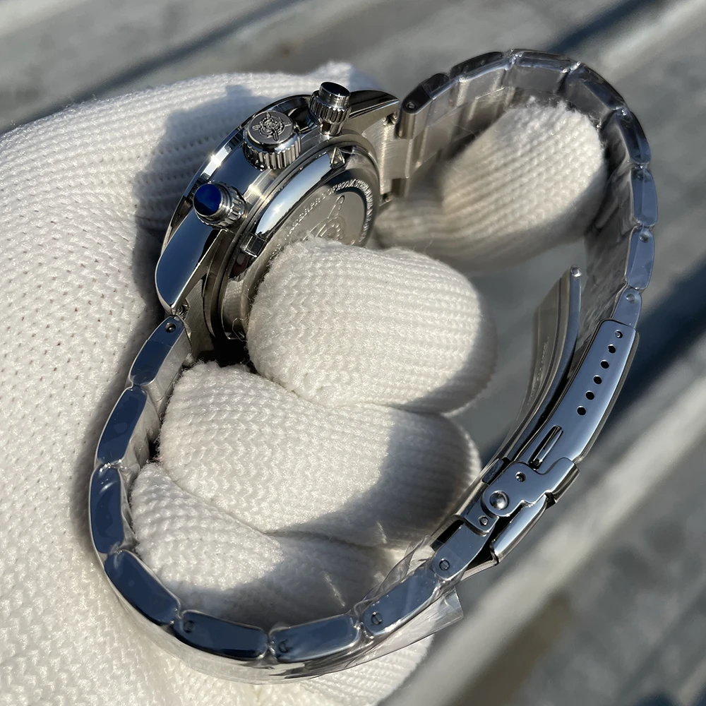 STEELFLIER 공식 SF733 럭셔리 쿼츠 손목시계, VK63 무브먼트, BGW9 발광 200M 방수 시계, 신상