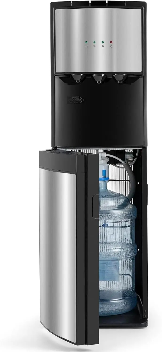 Water Dispenser, Bottom Loading Hot Cold Water Cooler,3 Temperature Settings, Empty Bottle Indicator with Child Safety