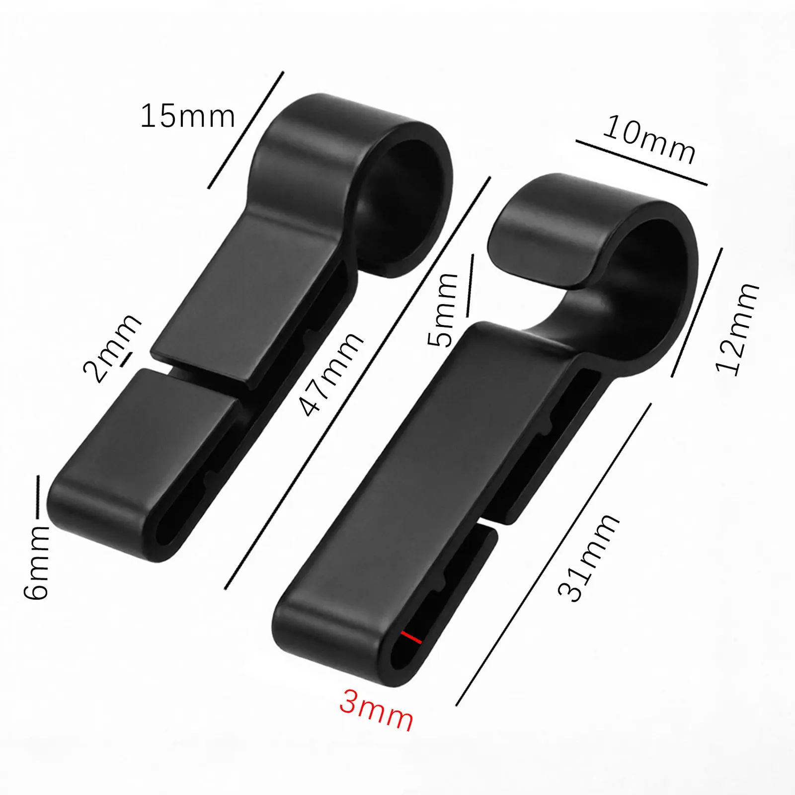 4 PCS Headlight Helmet Clips Attachment Head Light Clamps Black Set Non-Slip Headlamp Hard Hat Safety Caps Hook Outdoor Tools