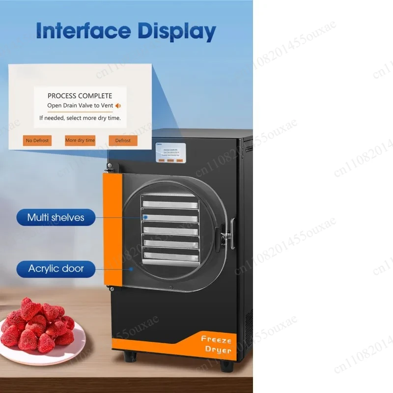 Vacuum Freeze Dryer Food Grade Lyophilizer Dried Fruit Vegetable Freeze Drying Machine Home Commercial Use