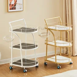 Auxiliary Cart Hairdresser Salon Mini Trolley Cosmetic Table Wheels Car Serving Rotating Carrello Parrucchiere Aesthetics Spa