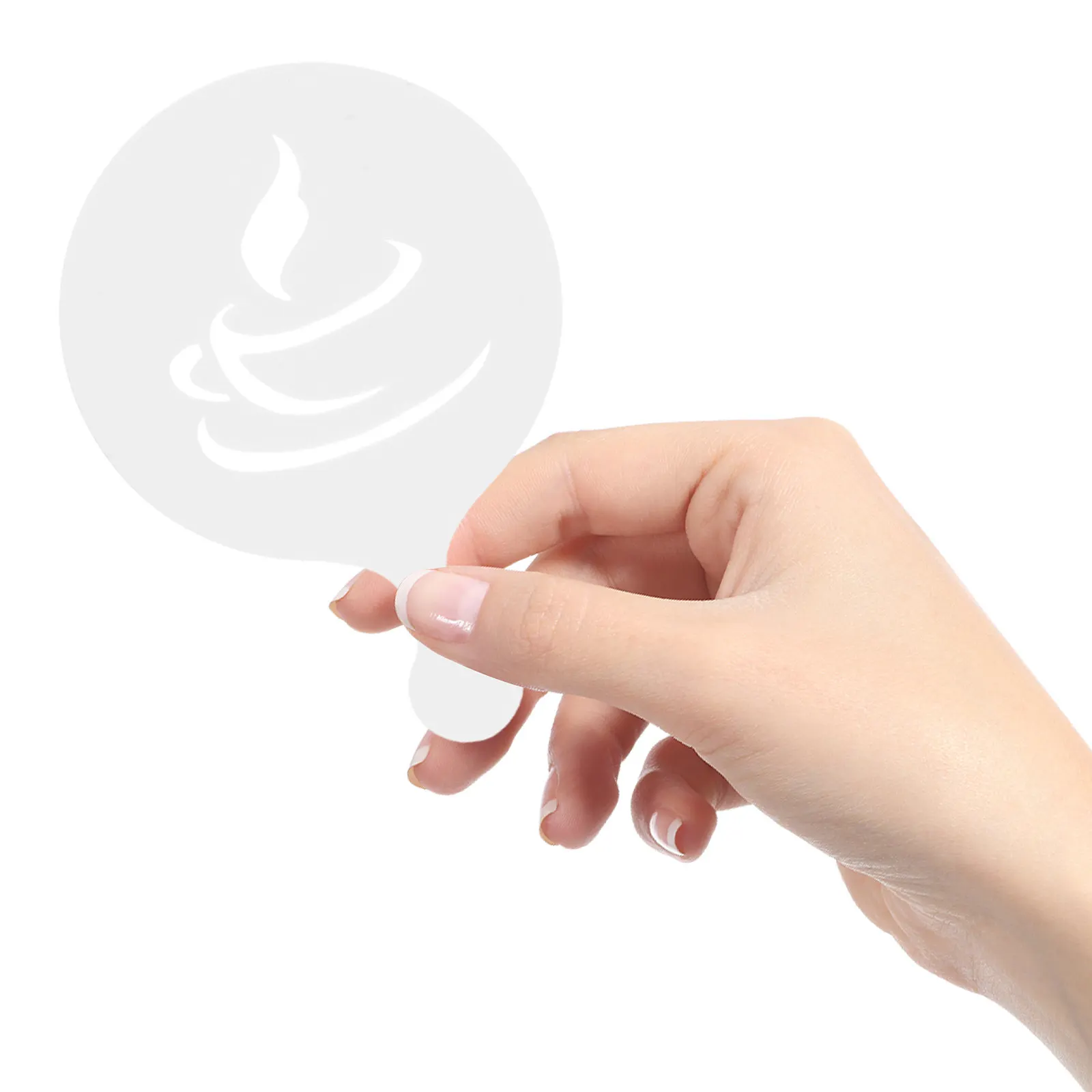 Coffee Latte Art Stencils 8Pcs Reusable Plastic Templates for Cappuccino Cake Cookie Decorating Leaves Flowers