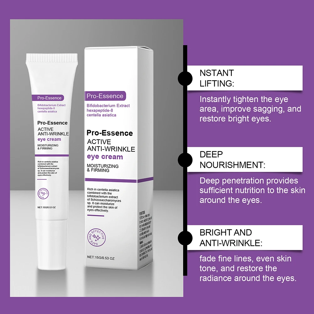 Pro-Essence Hydrating Anti-Aging Under Eye Cream Create Youthful Look Active Brightening Firming Undereye Cream Awakened Beauty