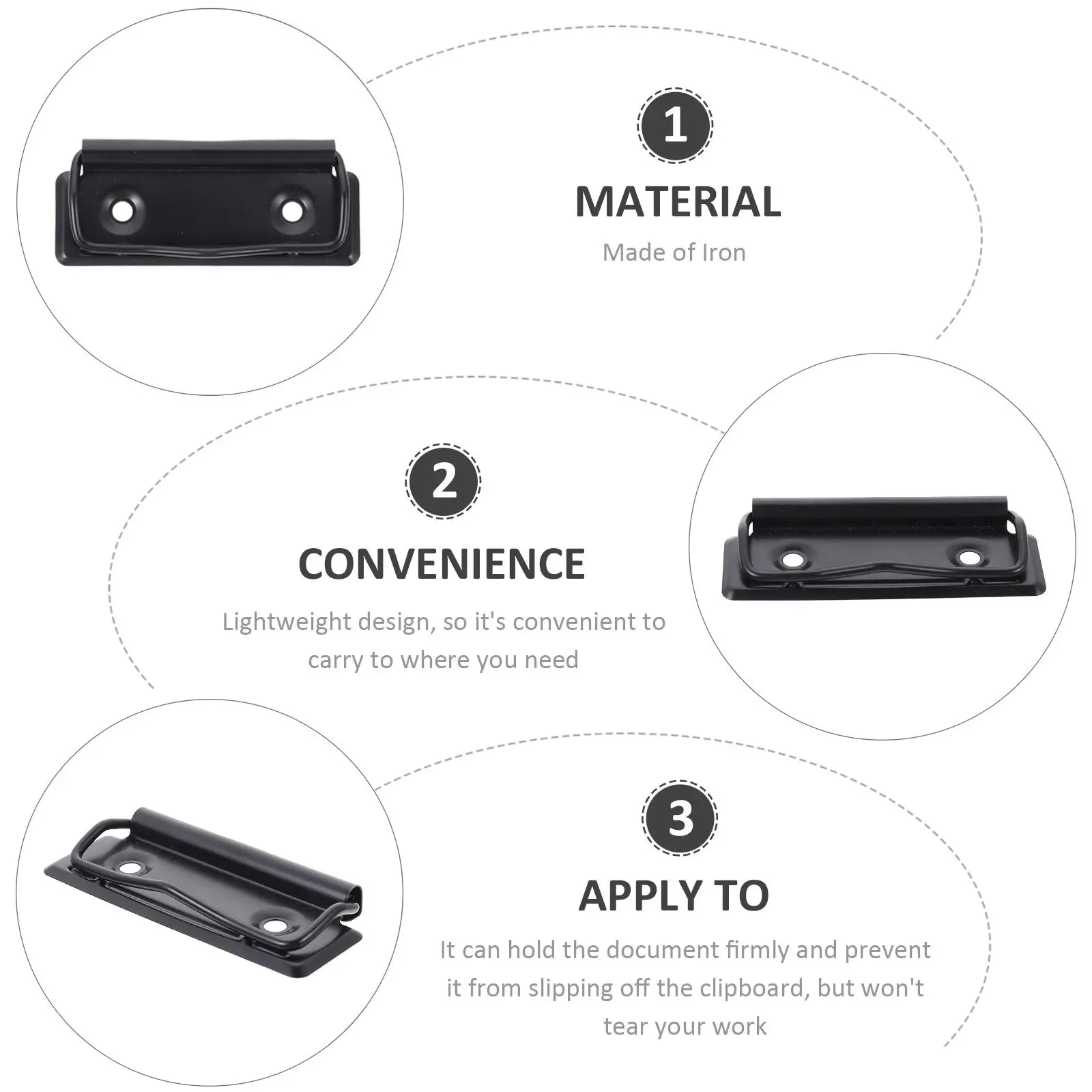 حامل لوحة القرطاسية مقاطع الحافظة المعدنية للحافظة الورقية متعددة الوظائف