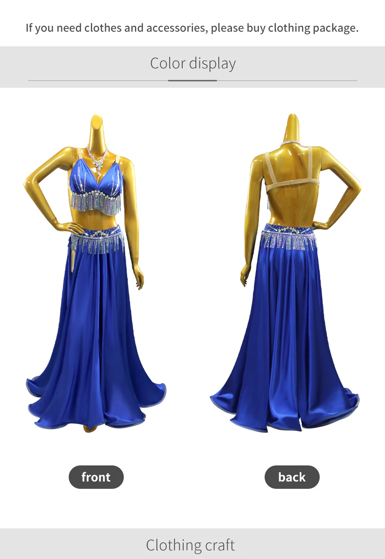 Bauchtanzkostüm Bühnenkleidung Damenanzug Orientalische Aufführungskleidung Mädchen Bauchtanzkleid Abend-Übungskleidung – Detail 5